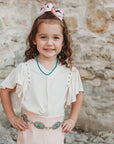 Shea Baby Stud Cream Toddler Top