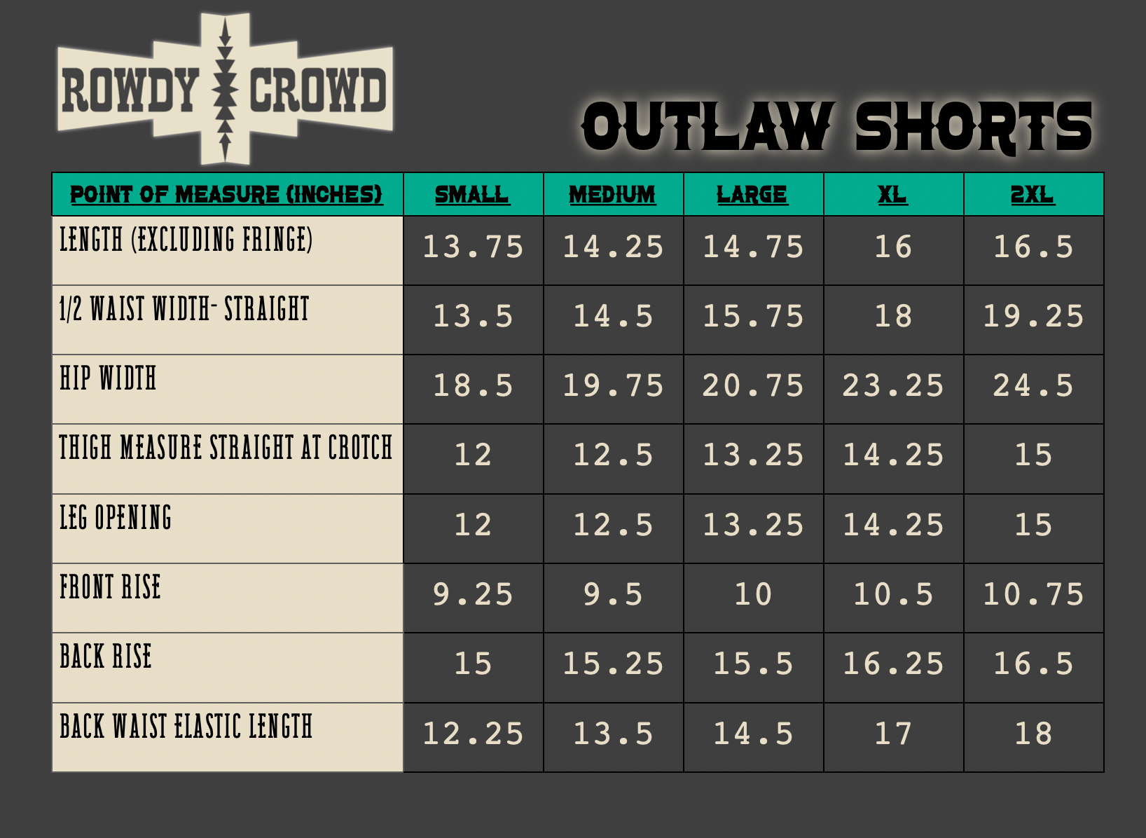 Outlaw Shorts - Everest Ranch