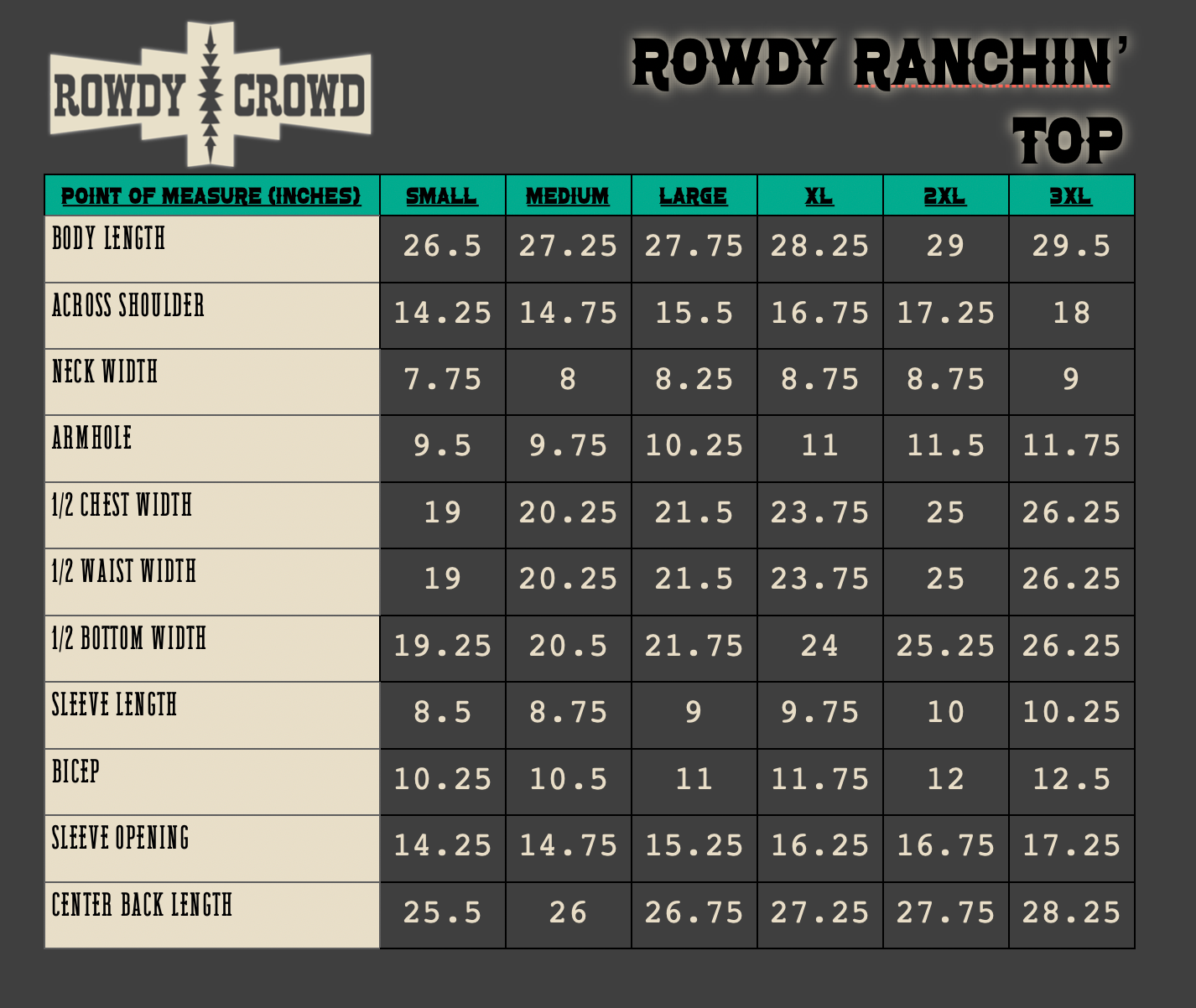 Rowdy Ranchin&#39; Top