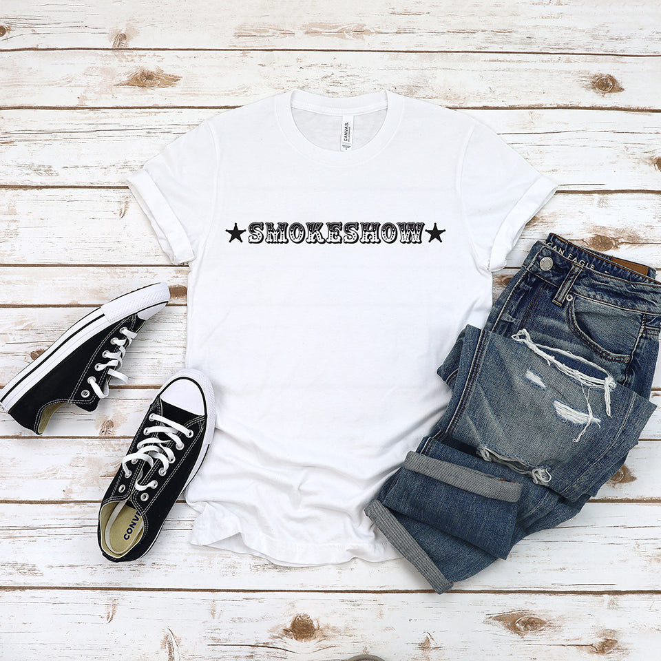 Smokeshow Graphic Tee Shirt for Country Girls- Bourbon Cowgirl