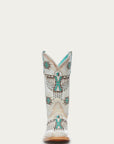 T0223 - TEEN'S WOVEN EAGLE EMBROIDERY SQUARE TOE COWBOY BOOT