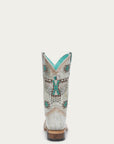 T0223 - TEEN'S WOVEN EAGLE EMBROIDERY SQUARE TOE COWBOY BOOT