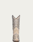 T0021 - TEEN'S WHITE GLITTERED INLAY SNIP TOE COWBOY BOOT
