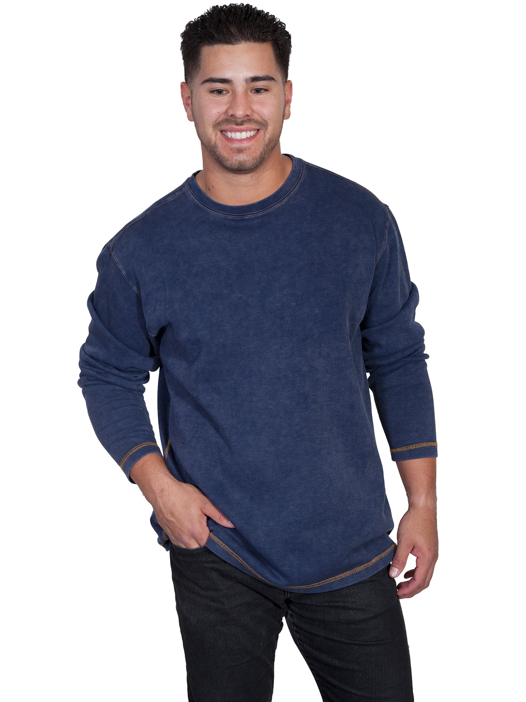 L/s Rib Knit Shirt - TR-058