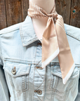 Tan and Cream Western Skinny Mini Wild Rag Scarf / Cowgirl Necktie 