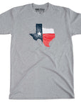 Texas State Flag T-Shirt - Heather Gray