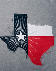 Texas State Flag T-Shirt - Heather Gray