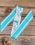 Turquoise Western Skinny Mini Wild Rag Scarf / Cowgirl Necktie 