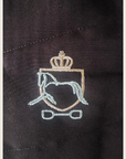 Chocolate Brown Duck Down Riding Coat with Velvet Collar