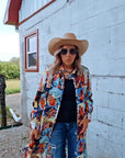 Cowboy Collage Western Shirt Dress Duster