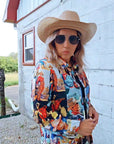 Cowboy Collage Western Shirt Dress Duster