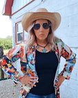 Cowboy Collage Western Shirt Dress Duster