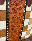 Virginia Cowhide Checkered Concealed Carry Tote Handbag