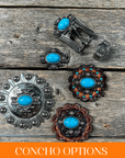 South West Turquoise Western Concho W204