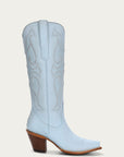 Z5254 - WOMEN'S BABY BLUE EMBROIDERY TALL TOP SNIP TOE COWBOY BOOT