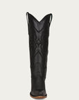 Z5075 - WOMEN'S BLACK EMBROIDERY TALL TOP SNIP TOE COWBOY BOOT