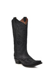 L5433 - WOMEN’S EMBROIDERY BLACK SNIP TOE COWBOY BOOT