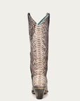 A3789 - WOMEN'S GENUINE FULL PYTHON TALL TOP SNIP TOE COWBOY BOOT