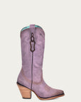 Z5204 - WOMEN'S LILAC LAMB POINTED TOE COWBOY BOOT