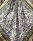35X35" Tan & Pink Paisley Wild Rag / Scarf -Copper AB Slide WRC2145C