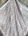 35X35"  Pink & Grey Paisley Wild Rag / Scarf WR3409