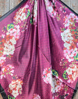 35X35"  Dark Pink Cherry Blossom Wild Rag / Scarf WR407NW