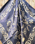 35X35" Blue and Cream Paisley Wild Rag / Scarf WR433