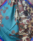 35X35" Electric Turquoise Paisley Wild Rag / Scarf -W109 Slide WRC606B