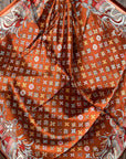 35X35"  Orange  Multi-Floral Wild Rag / Scarf WR913