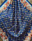 35X35"  Blue Multi-Floral Wild Rag / Scarf WR914