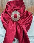 35X35" Solid Burgundy Wild Rag / Scarf WRS14 - Buckle Wild Rag Slides - Assorted