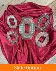 35X35" Solid Burgundy Wild Rag / Scarf WRS14 - Buckle Wild Rag Slides - Assorted