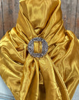35X35" Solid Mustard Yellow Wild Rag / Scarf WRS19 - Buckle Wild Rag Slides - Assorted