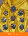 35X35" Solid Yellow Wild Rag / Scarf WRS23 - Western Concho Wild Rag Slides - Assorted