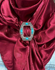 35X35" Solid Burgundy Wild Rag / Scarf WRS14 - Buckle Wild Rag Slides - Assorted