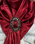 35X35" Solid Burgundy Wild Rag / Scarf WRS14 - Buckle Wild Rag Slides - Assorted