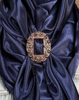 35X35" Solid Dark Blue Wild Rag / Scarf WRS9 - Buckle Wild Rag Slides - Assorted