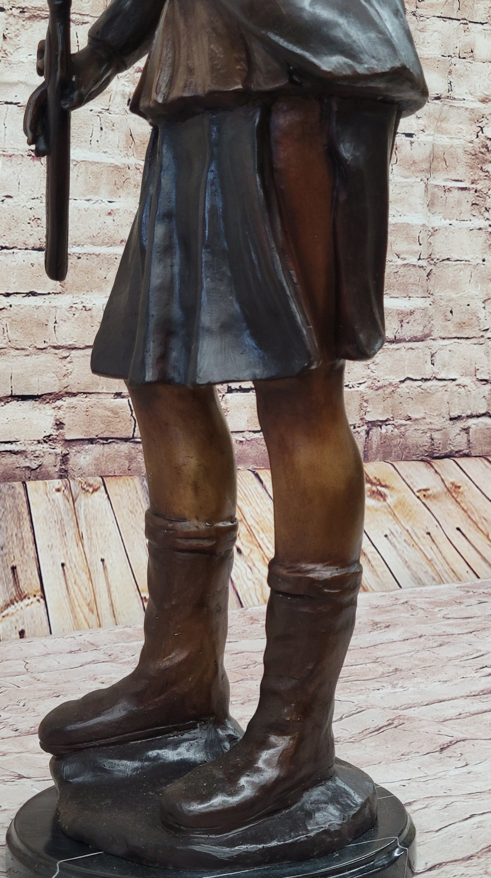 Hand Made Geronimo With Rifle by C.M Russell Bronze Sculpture Figurine