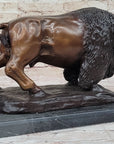 Handcrafted Carl Kauba Bison Buffalo Genuine Bronze Sculpture Hot Cast