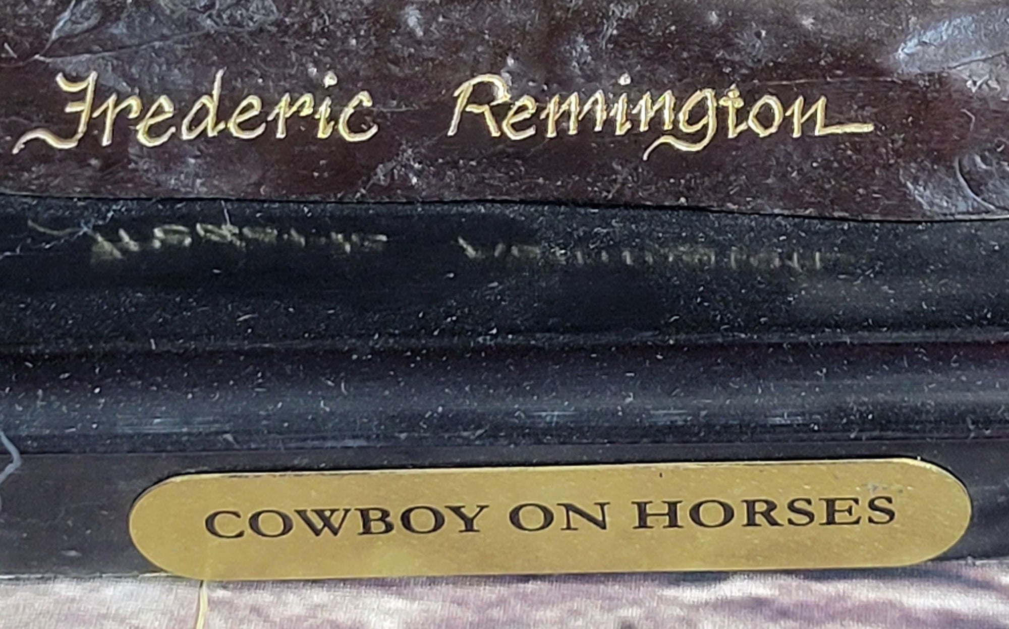 Frederic Remington Bronze Sculpture Cowboy on Horse Western Art Old West 15&quot; x 18&quot;