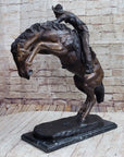 WOOLY CHAPS Frederic Remington Western Bronze Sculpture Statue Cowboy 23" x 23"
