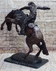 WOOLY CHAPS Frederic Remington Western Bronze Sculpture Statue Cowboy 23" x 23"