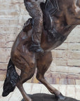 WOOLY CHAPS Frederic Remington Western Bronze Sculpture Statue Cowboy 23" x 23"