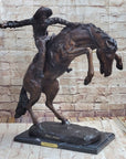 WOOLY CHAPS Frederic Remington Western Bronze Sculpture Statue Cowboy 23" x 23"