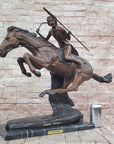 Cheyenne Warrior on Horseback Bronze Sculpture by Frederic Remington