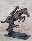 Cheyenne Warrior on Horseback Bronze Sculpture by Frederic Remington