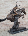 Cheyenne Warrior on Horseback Bronze Sculpture by Frederic Remington