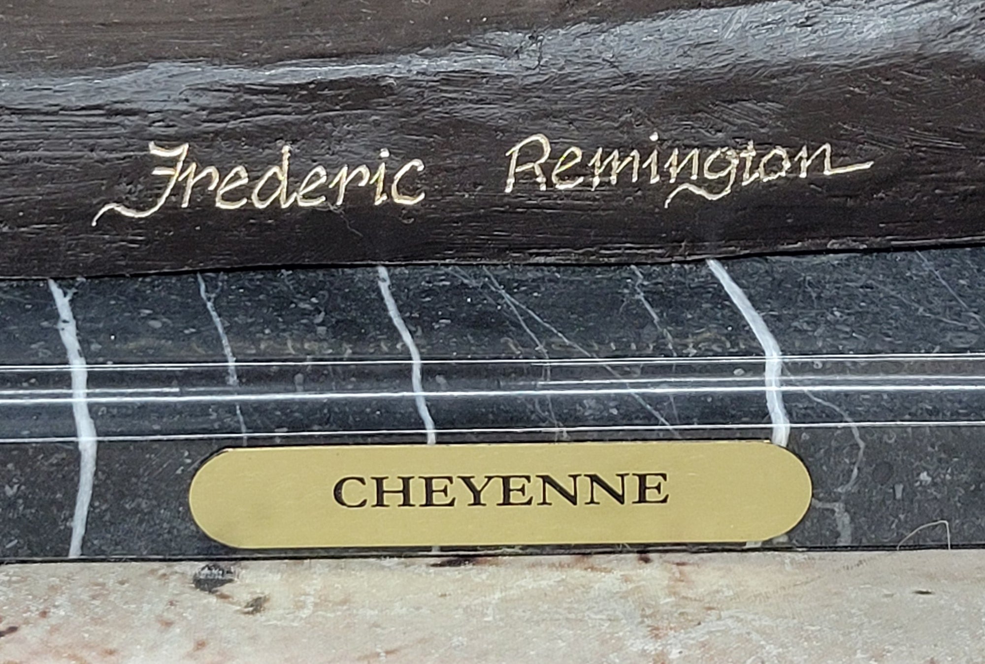 Cheyenne Warrior on Horseback Bronze Sculpture by Frederic Remington