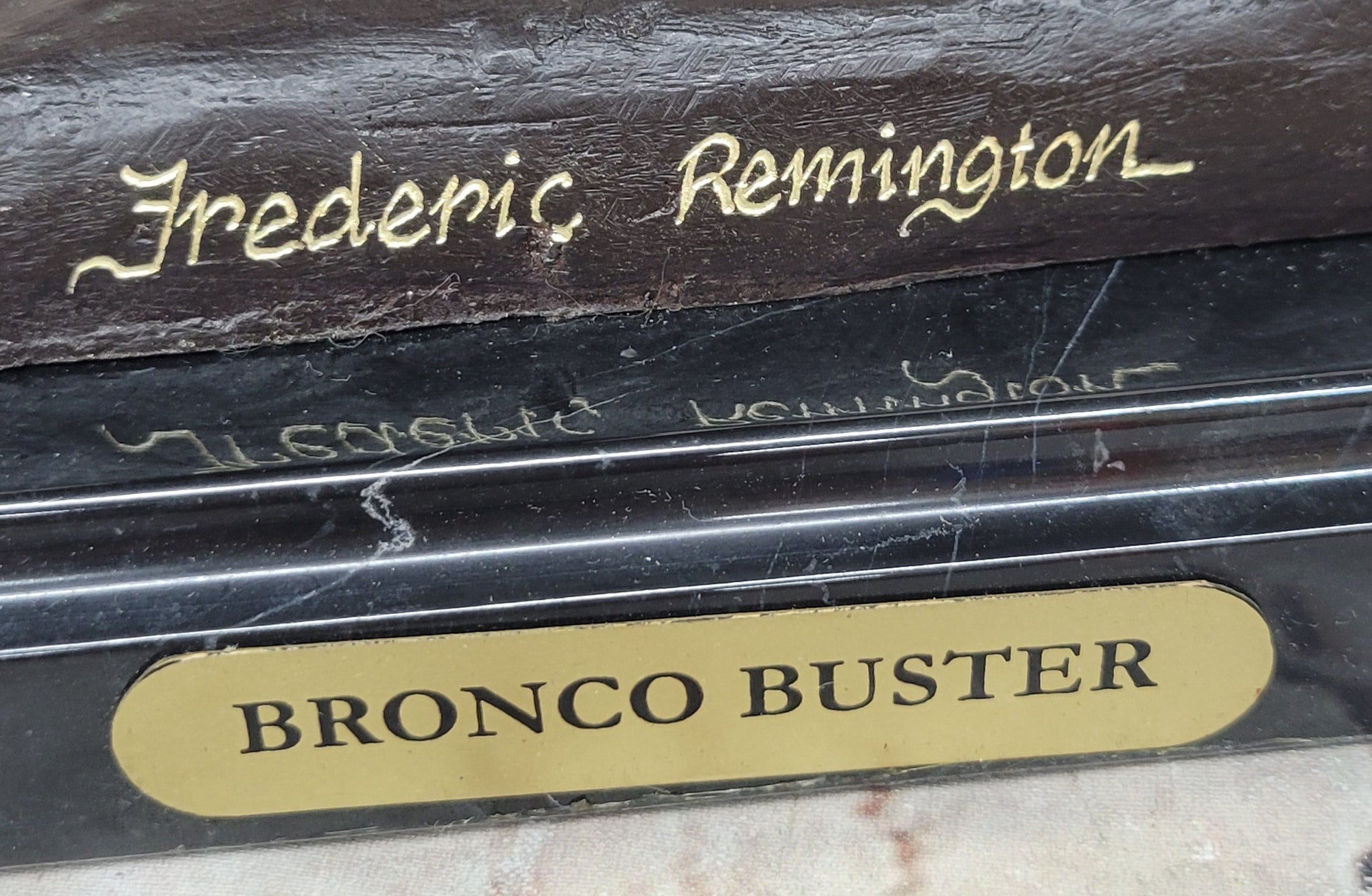 Bronco Buster Frederic Remington Bronze Statue Cowboy Horse Western 24&quot; x 26&quot;