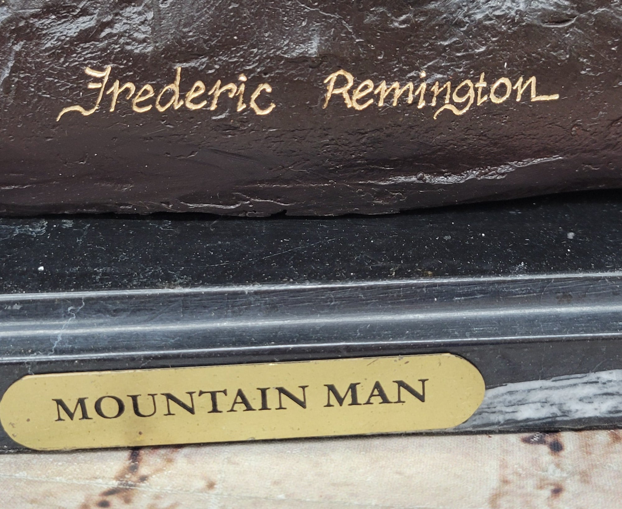 Frederic Remington Mountain Man Frontiersman Descending Hill Western Bronze Sculpture 26&quot; x 25&quot;